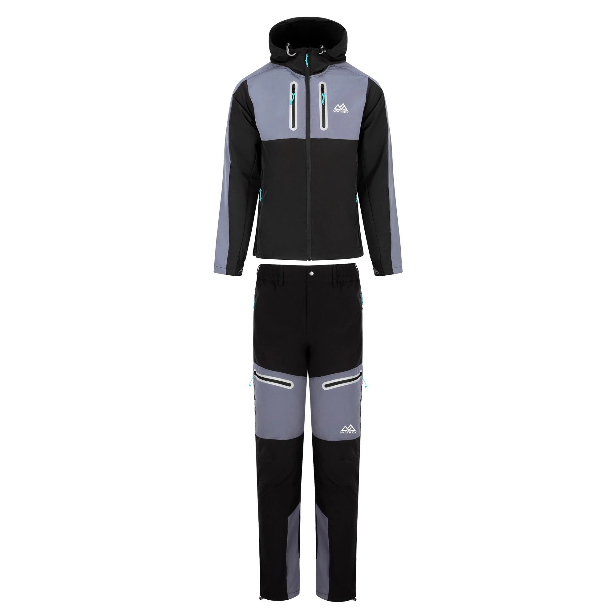 Aero Flex Full Zip Tracksuit - Black/Blue