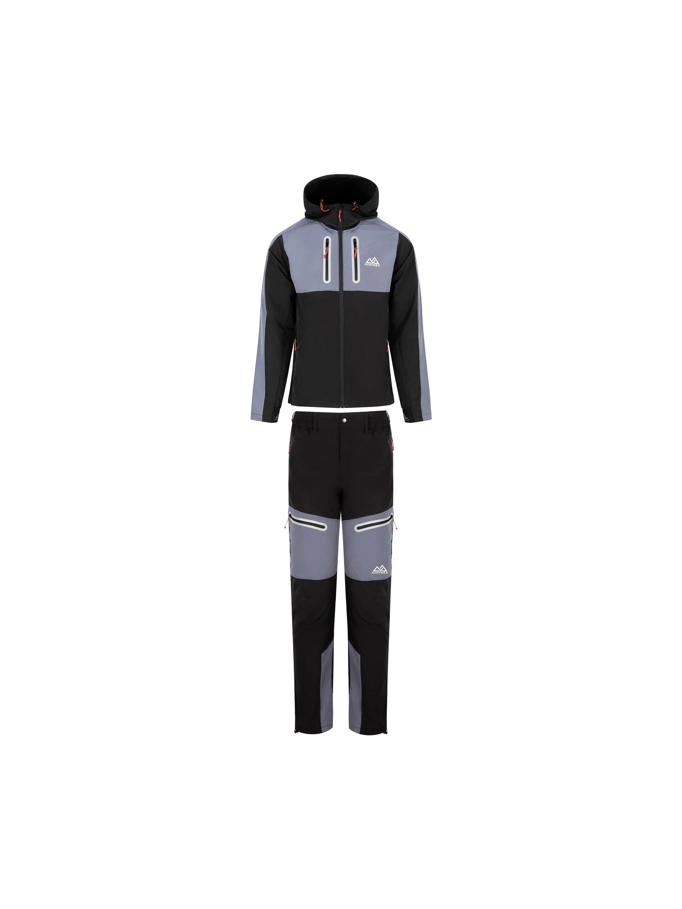 Aero Flex Full Zip Tracksuit - Black/Red