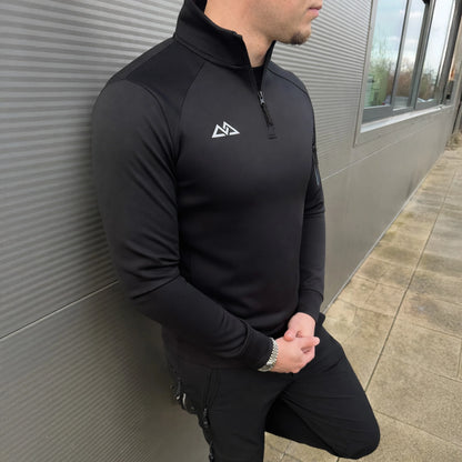 Summit 1/4 Zip - Black/Multi