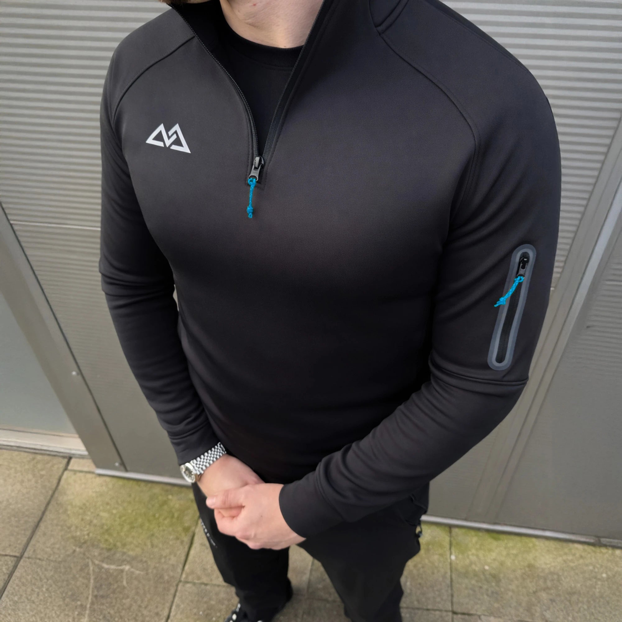 Summit 1/4 Zip - Black/Multi